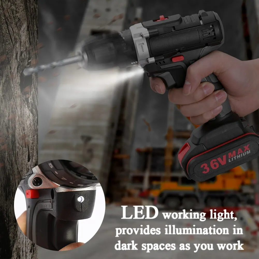 Electric Impact Cordless Drill Lithium Battery Wireless Rechargeable Hand Drills Mini Wireless Power Driver Electric Power Tools
Electric Impact Cordless Drill Lithium Battery Wireless Rechargeable Hand Drills Mini Wireless Power Driver Electric Power Tools