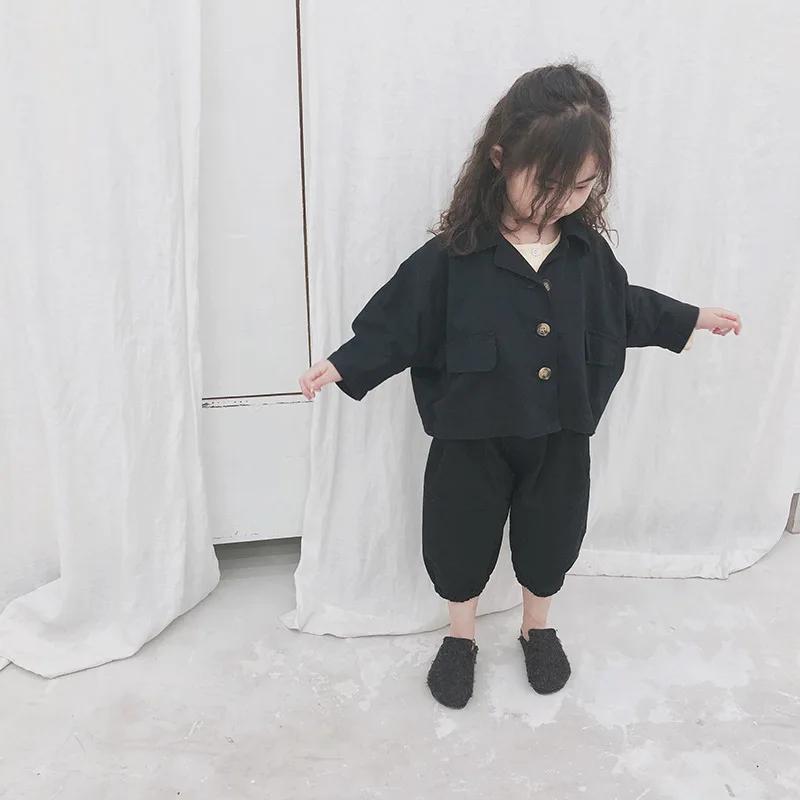 2019 Spring Children Pure Cotton Set Boys and Girls Baby Retro Oversize Jacket+pants Two-pieces Suits Toddler Kids Business Suit
2019 Spring Children Pure Cotton Set Boys and Girls Baby Retro Oversize Jacket+pants Two-pieces Suits Toddler Kids Business Suit