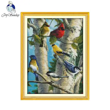 Joy Sunday Birch Birds In The Tree Pattern DIY Home Decor Chinese Cross Stitch Embroidery Print Counted Chinese Cross Stitch Kit
Joy Sunday Birch Birds In The Tree Pattern DIY Home Decor Chinese Cross Stitch Embroidery Print Counted Chinese Cross Stitch Kit