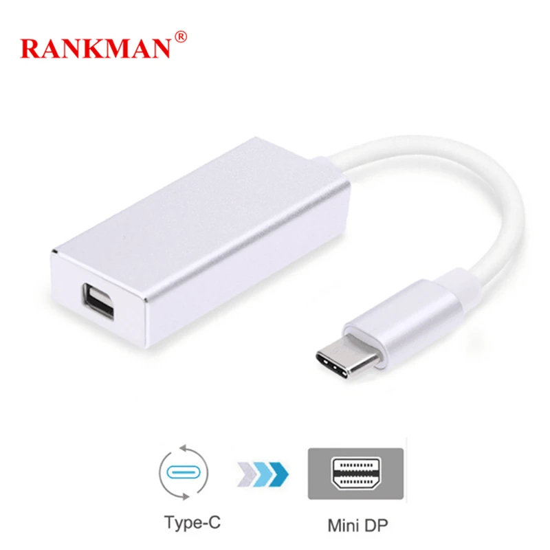 Rankman USB3.1 USB C Type-C Male to Mini DP Female Adapter Converter Cable 1080P for New Macbook Chromebook Projector
Rankman USB3.1 USB C Type-C Male to Mini DP Female Adapter Converter Cable 1080P for New Macbook Chromebook Projector