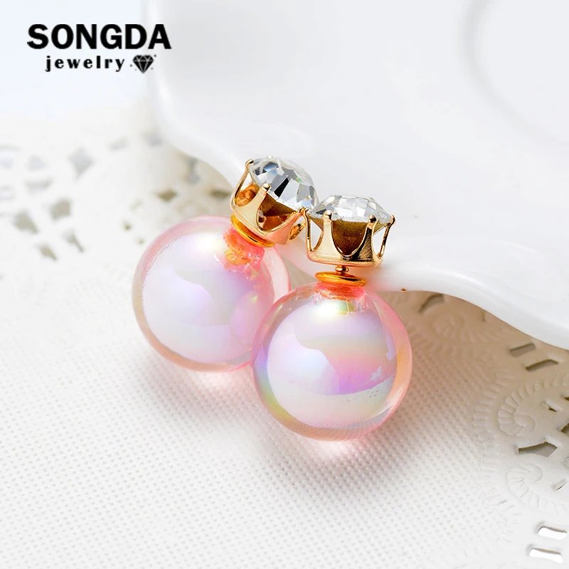 SONGDA New Design Candy-colored Bubble Gum Shape Transparent Bubble Ball Earrings Women Lady Charming Crystal CZ Stud Earrings
SONGDA New Design Candy-colored Bubble Gum Shape Transparent Bubble Ball Earrings Women Lady Charming Crystal CZ Stud Earrings