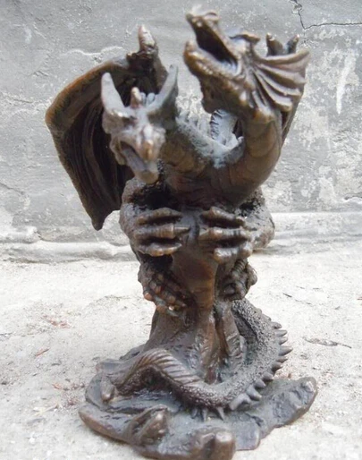 wholesale factory China bronze Copper carved animal two caput dragon wild beast statues sculpture 
wholesale factory China bronze Copper carved animal two caput dragon wild beast statues sculpture