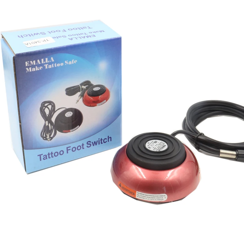 EMALLA 1pcs Stainless Steel Foot Switch Pedal Foot switch Black red tattoo pedal for tattoo power supplies Tattoo Machines Gun
EMALLA 1pcs Stainless Steel Foot Switch Pedal Foot switch Black red tattoo pedal for tattoo power supplies Tattoo Machines Gun