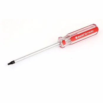 UXCELL Red Clear Plastic Handle T15 3mm Tip Diameter Security Torx Screwdriver Tool High Quantity
