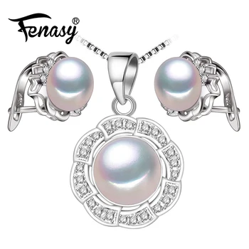 FENASY Pearl Jewelry wedding engagement jewelry sets Natural Pearl pendant Necklace women/big earrings,party earrings female
FENASY Pearl Jewelry wedding engagement jewelry sets Natural Pearl pendant Necklace women/big earrings,party earrings female