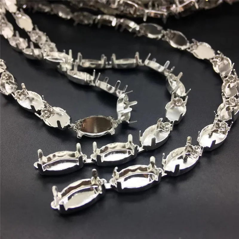 TopStone 7x15mm Navette Silver Color Cup claws 15x7mm Horse eye empty cup chains metal cup
TopStone 7x15mm Navette Silver Color Cup claws 15x7mm Horse eye empty cup chains metal cup