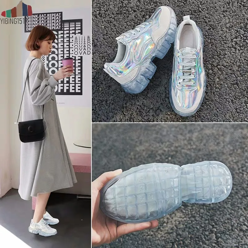 2019 Thick Soled Casual Shoes Women Platform Sneakers Shiny Female Trainers Breathable Glitter Travel Shoes Tenis Feminino
2019 Thick Soled Casual Shoes Women Platform Sneakers Shiny Female Trainers Breathable Glitter Travel Shoes Tenis Feminino