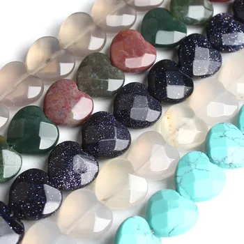 Love Heart Natural Stone Beads Faceted Agate Blue Sandstone Turquoise For Jewelry Making Diy Onyx Bracelet Necklace 7.5inches
Love Heart Natural Stone Beads Faceted Agate Blue Sandstone Turquoise For Jewelry Making Diy Onyx Bracelet Necklace 7.5inches