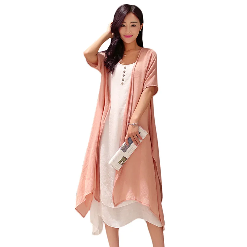 2019 New Women Two Piece Set Dress Loose Sleeveless O-Neck Elegant Midi Dress Suits Sundress 4XL 5XL Plus Size Cardigan Dress 
2019 New Women Two Piece Set Dress Loose Sleeveless O-Neck Elegant Midi Dress Suits Sundress 4XL 5XL Plus Size Cardigan Dress