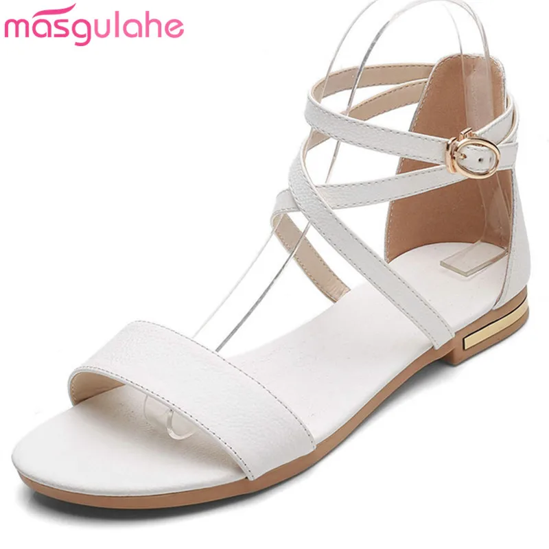 Masgulahe fashion summer shoes woman buckle casual comfortable sandals women buckle flat with genuine leather shoes plus size
Masgulahe fashion summer shoes woman buckle casual comfortable sandals women buckle flat with genuine leather shoes plus size