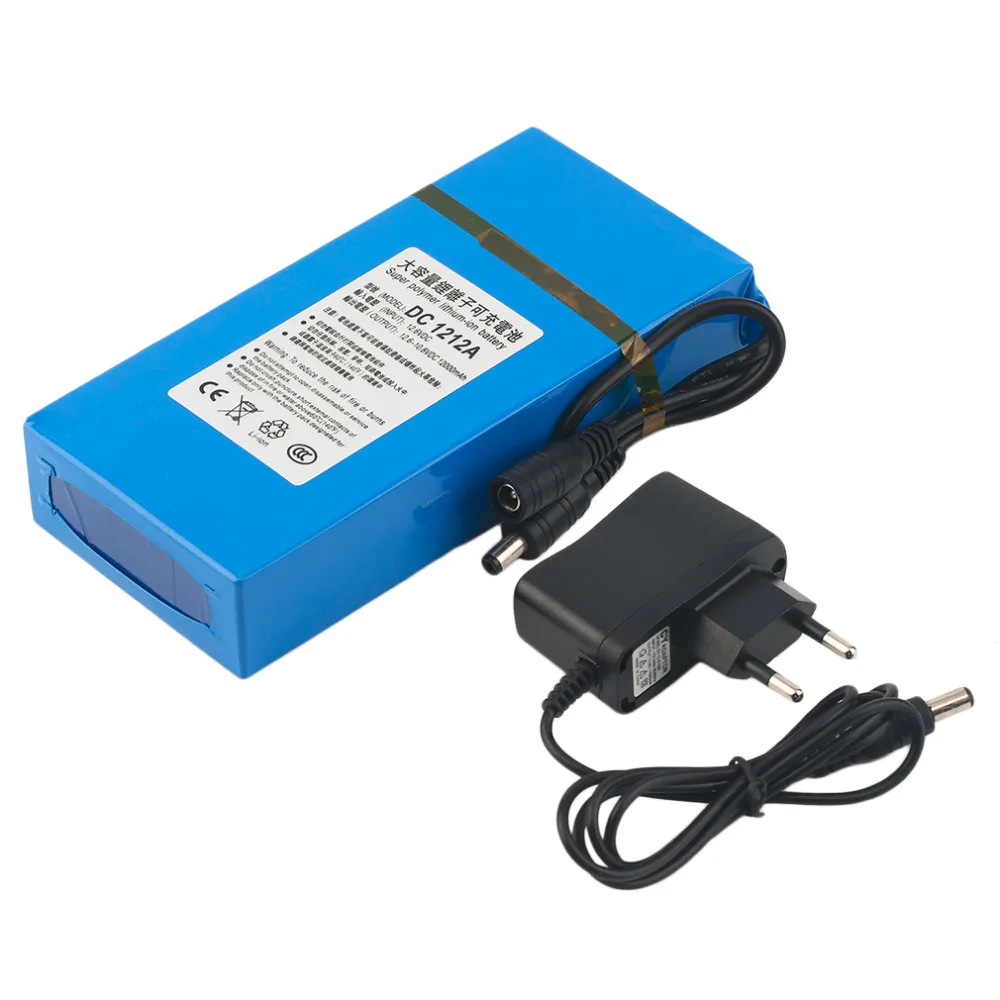 EU plug 12000MAH Large Capacity Long Battery Life DC 12V Rechargeable Li-ion Battery Portable Li-ion Backup Battery For Camera
EU plug 12000MAH Large Capacity Long Battery Life DC 12V Rechargeable Li-ion Battery Portable Li-ion Backup Battery For Camera