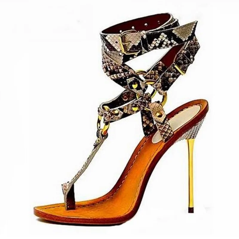 Free Ship Gold Metal High Heel Sandals Woman Sexy Snakeskin T-bar Sandals Ring Buckle Strap Python Printed Leather Dress Shoes
Free Ship Gold Metal High Heel Sandals Woman Sexy Snakeskin T-bar Sandals Ring Buckle Strap Python Printed Leather Dress Shoes