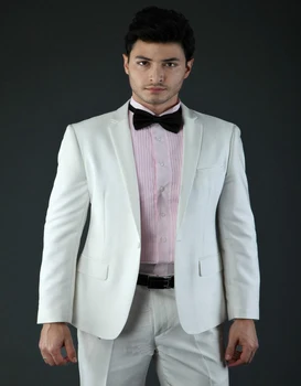 Temperament Style White Notched Lapel One Button Three Pockets Groom Tuxedos Wedding Groomsman Men Suits (jacket+pants+bowtie)
Temperament Style White Notched Lapel One Button Three Pockets Groom Tuxedos Wedding Groomsman Men Suits (jacket+pants+bowtie)