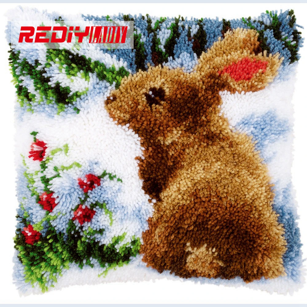 HOT Latch Hook Cushion Kits Gift DIY Needlework Crocheting Throw Pillow Unfinished Yarn Embroidery Pillowcase RABBIT IN THE SNOW
HOT Latch Hook Cushion Kits Gift DIY Needlework Crocheting Throw Pillow Unfinished Yarn Embroidery Pillowcase RABBIT IN THE SNOW
