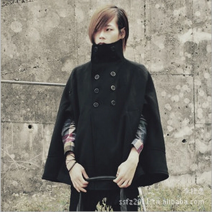 2016 Woolen outerwear men's clothing trench slim overcoat autumn winter fashion batwing sleeve cloak personality singer costumes
2016 Woolen outerwear men's clothing trench slim overcoat autumn winter fashion batwing sleeve cloak personality singer costumes