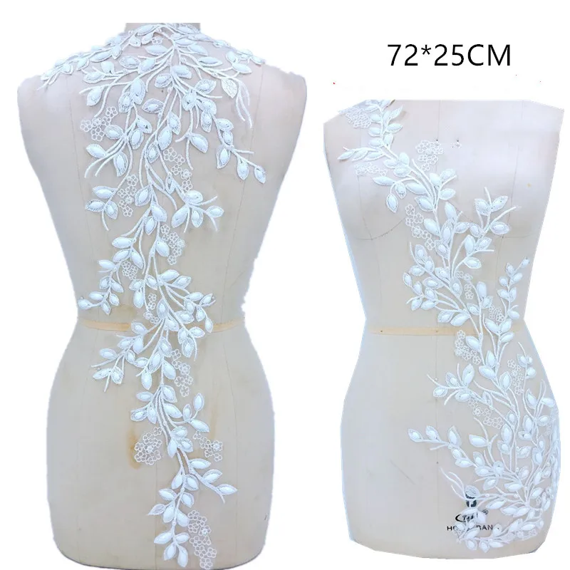 White Oversized Rhinestone Beaded Lace Applique Clothing Patch Wedding Dress DIY Decorative Lace RS1090
White Oversized Rhinestone Beaded Lace Applique Clothing Patch Wedding Dress DIY Decorative Lace RS1090