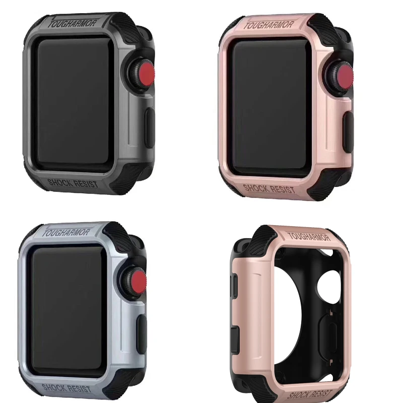 Защитный Мягкий чехол для Apple Watch band hard armor cover 38 мм Series 1/2/3 iwatch TPU 42 противоударный
