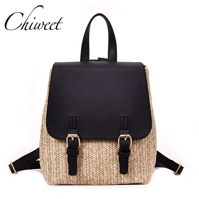 Summer Holiday Backpack Brand Designer Leather Straw Woven Backpacks Beach Luxury Panelled Women Backpack Girl Lolita Mochila
Summer Holiday Backpack Brand Designer Leather Straw Woven Backpacks Beach Luxury Panelled Women Backpack Girl Lolita Mochila