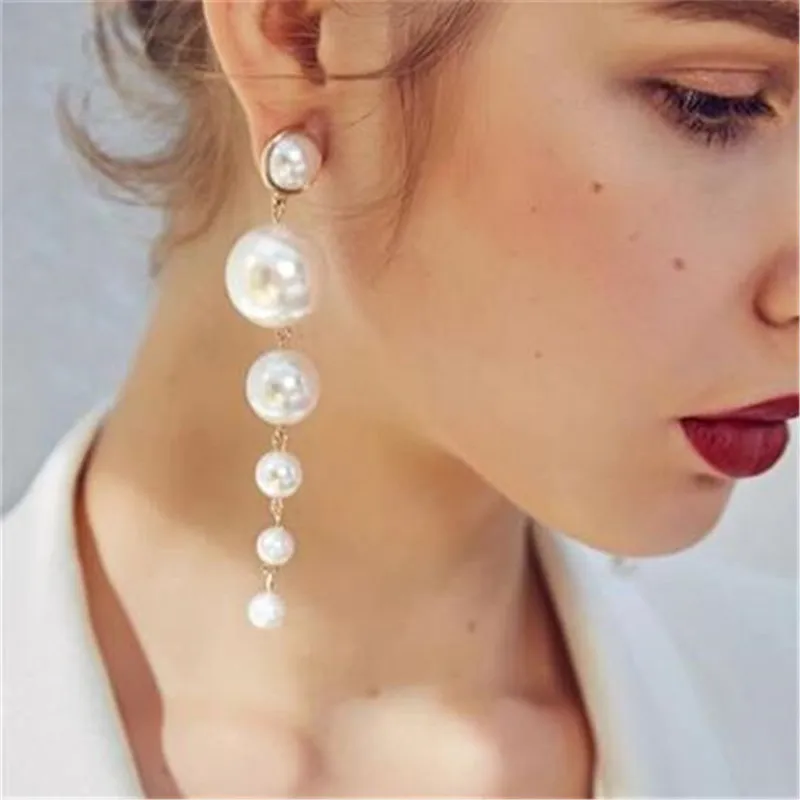 2018 Fashion Elegant Simulated Pearl Long Drop Earrings for Women Girl String Statement Dangle Earring Wedding Party Jewelry
2018 Fashion Elegant Simulated Pearl Long Drop Earrings for Women Girl String Statement Dangle Earring Wedding Party Jewelry