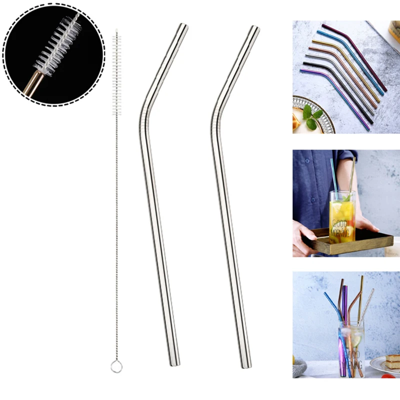 215mm Dia6mm 2Pcs Reusable Drinking Straw 304 Stainless Steel Metal Straw with Cleaner Brush For Mugs 20oz Wholesale Custom logo
215mm Dia6mm 2Pcs Reusable Drinking Straw 304 Stainless Steel Metal Straw with Cleaner Brush For Mugs 20oz Wholesale Custom logo