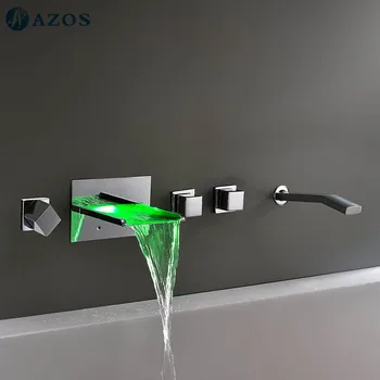 Bathtub Shower Faucets LED Light Bathroom Suana 5pc Sets Showerhead,Diverter,Two Handles,Shower Hose,Waterfall Spout YGWJ013
Bathtub Shower Faucets LED Light Bathroom Suana 5pc Sets Showerhead,Diverter,Two Handles,Shower Hose,Waterfall Spout YGWJ013