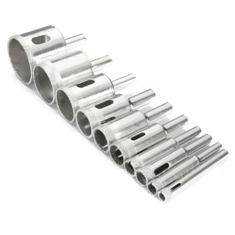 10pcs Diamond Holesaw Set Hole Saw 6/8/10/12/14/16/18/22/26 / 32mm Drilling & Chucks for Tile Glass Marble Ceramic
10pcs Diamond Holesaw Set Hole Saw 6/8/10/12/14/16/18/22/26 / 32mm Drilling & Chucks for Tile Glass Marble Ceramic