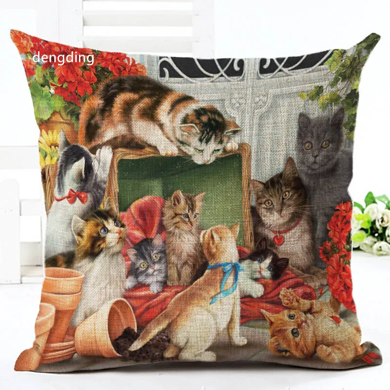 soft pillow Cute Cartoon Cat Cotton Linen Decorative Pillowcase Home Accessories Cat Pillow Case Pillow Cover 
soft pillow Cute Cartoon Cat Cotton Linen Decorative Pillowcase Home Accessories Cat Pillow Case Pillow Cover