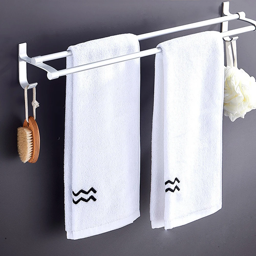 Space Aluminum alloy Double Bathroom Towel Rail Rack Shelf Wall Mounted Hook Dual Row Elegant Smooth Surface Polishe
Space Aluminum alloy Double Bathroom Towel Rail Rack Shelf Wall Mounted Hook Dual Row Elegant Smooth Surface Polishe