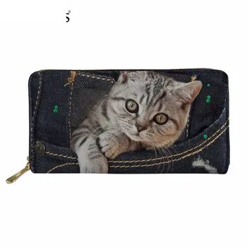 Women's Cute Fake Denim Pocket Cat/Kitten Print Long PU Leather Wallet Fashion Brand Female Zipper Purse Card Holder Murse Sumka
Women's Cute Fake Denim Pocket Cat/Kitten Print Long PU Leather Wallet Fashion Brand Female Zipper Purse Card Holder Murse Sumka