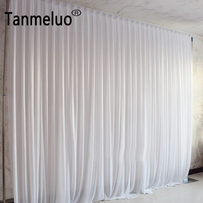 

4x4M Ice silk fabric drapes panels hanging party backdrop curtains wedding decoration drape events background cloth for stage