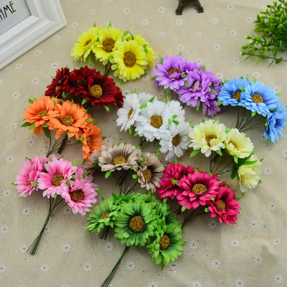 6pcs/bundle Artificial flower cheap christmas for home wedding decor accessories fake stamen gerbera diy wreath gifts Silk daisy
6pcs/bundle Artificial flower cheap christmas for home wedding decor accessories fake stamen gerbera diy wreath gifts Silk daisy