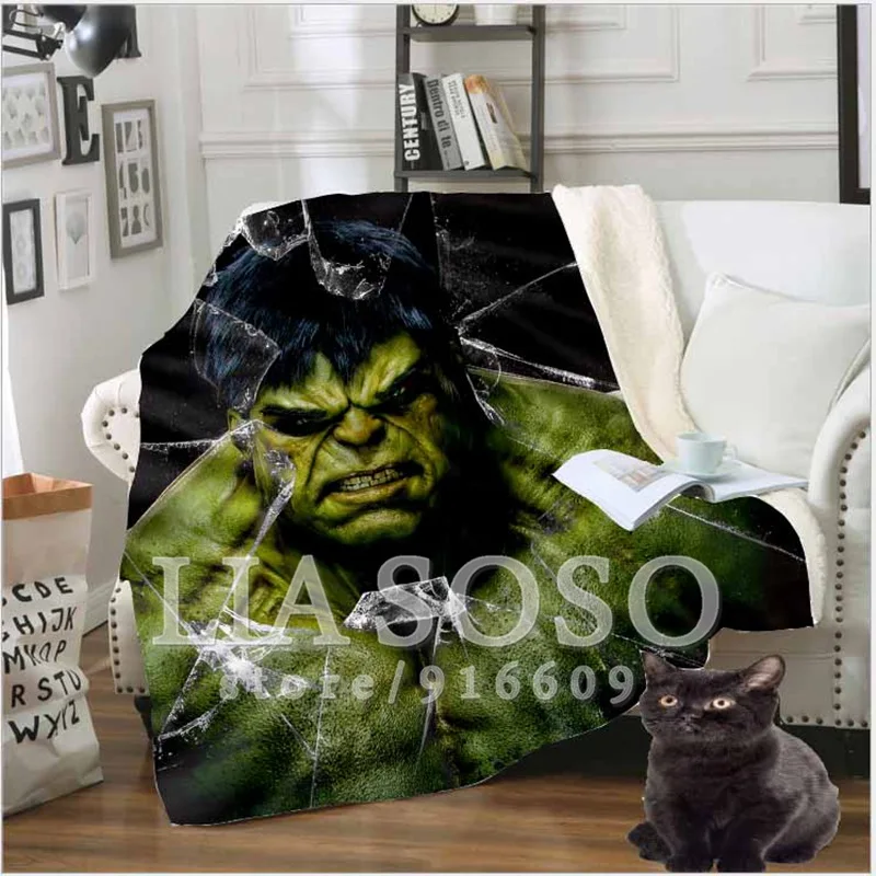 Anime Sofa Travel hulk Youth Bedding patterned Avengers top stuffed blanket bedspread for boy girl travel blanket sofa quilt A05
Anime Sofa Travel hulk Youth Bedding patterned Avengers top stuffed blanket bedspread for boy girl travel blanket sofa quilt A05