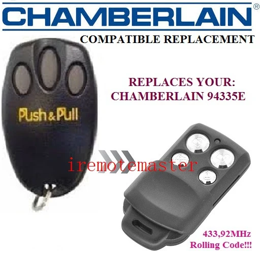 Chamberlain liftmaster 94335e replacement garage door remote control 433mhz
Chamberlain liftmaster 94335e replacement garage door remote control 433mhz