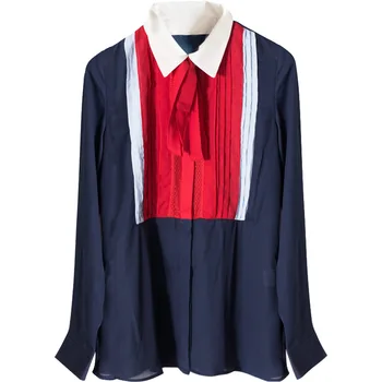 Vintage Summer Blue Chiffon Blouses Women 2018 Brand Designer Long Sleeve Pleated Lace up Elegant Office Lady Shirt Tops Clothin
Vintage Summer Blue Chiffon Blouses Women 2018 Brand Designer Long Sleeve Pleated Lace up Elegant Office Lady Shirt Tops Clothin