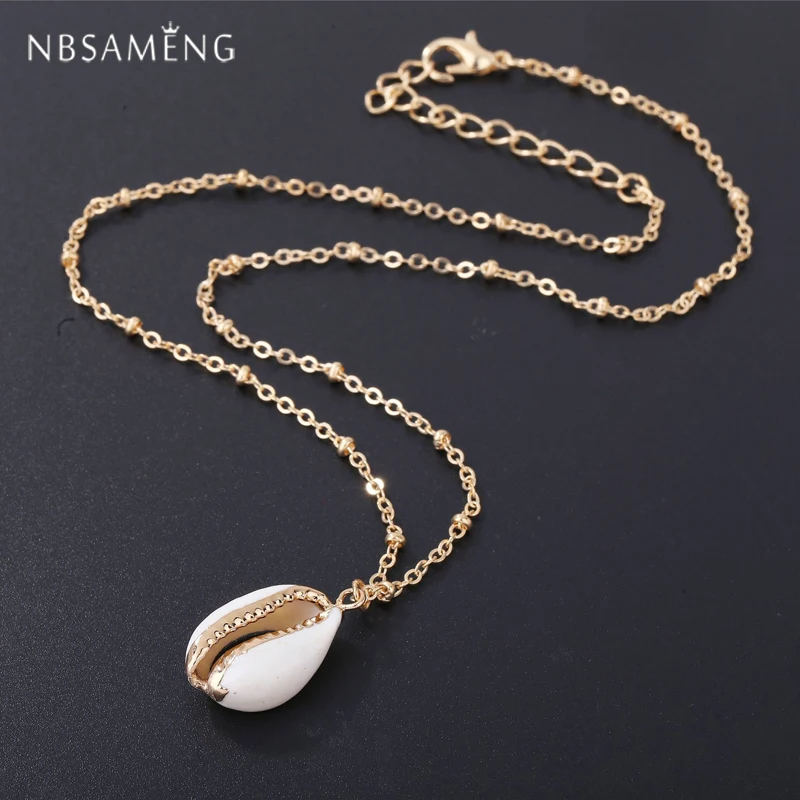 Vintage Alloy Shell Trendy Statement Necklace for Women Chain Natural Pendant Gold Colour Long Necklaces Choker Fashion Jewelry
Vintage Alloy Shell Trendy Statement Necklace for Women Chain Natural Pendant Gold Colour Long Necklaces Choker Fashion Jewelry