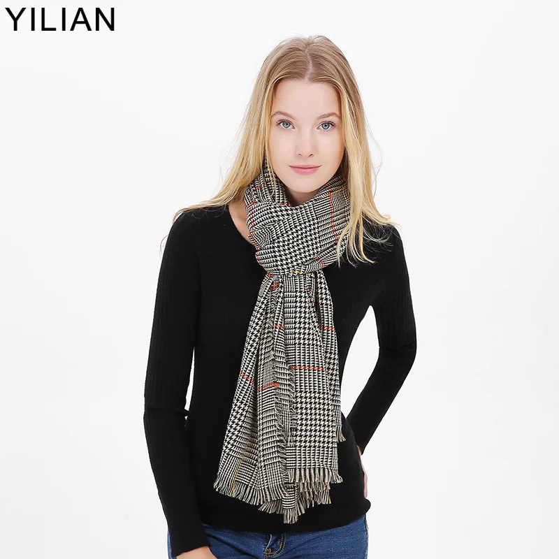 YILIAN Brand Cashmere Soft Plaid Winter Scarf for Women Tassel Long Thick Classic Fashion Lady Shawl Pashmina EE001
YILIAN Brand Cashmere Soft Plaid Winter Scarf for Women Tassel Long Thick Classic Fashion Lady Shawl Pashmina EE001