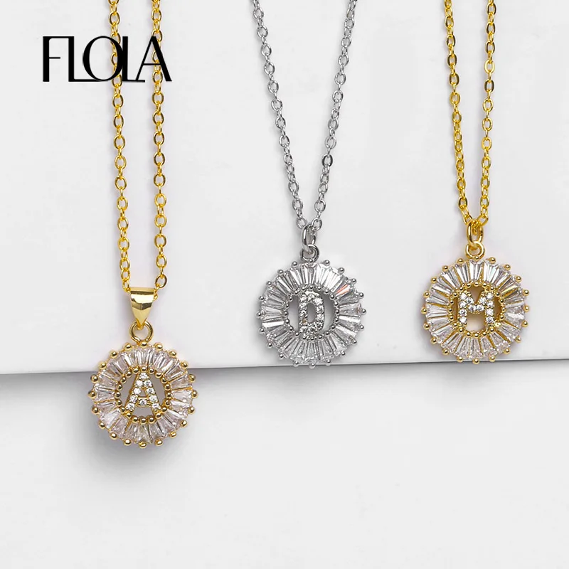 FLOLA Cubic Zirconia Letter Necklace Gold 26 Alphabet Initial Necklace For Woman Personalized Jewelry Long Chain Necklace nkep04
FLOLA Cubic Zirconia Letter Necklace Gold 26 Alphabet Initial Necklace For Woman Personalized Jewelry Long Chain Necklace nkep04