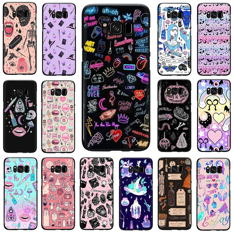 Girly Pastel Witch Goth Soft Silicone phone case for Samsung GaLaxy S6 S7 Edge S8 S9 S10 Plus S10e M10 M20 M30 Note 8 9
Girly Pastel Witch Goth Soft Silicone phone case for Samsung GaLaxy S6 S7 Edge S8 S9 S10 Plus S10e M10 M20 M30 Note 8 9