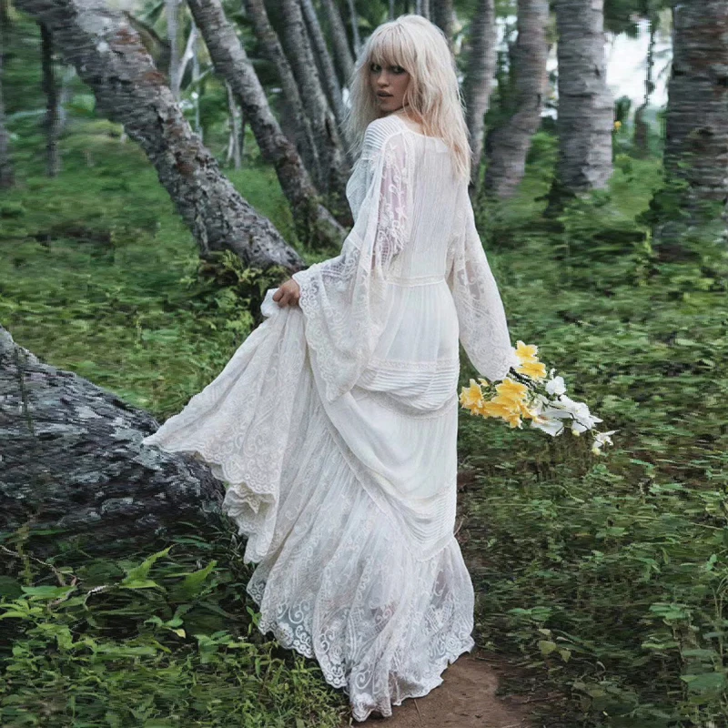 Normcore Wedding Party Dress Deep V-neck Long Sleeve White Elegant Women Dress Vestidos Lace Patchwork Long Party Maix Dress New
Normcore Wedding Party Dress Deep V-neck Long Sleeve White Elegant Women Dress Vestidos Lace Patchwork Long Party Maix Dress New