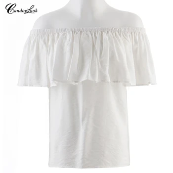 Candowlook 2019 summer women's blouse sexy strapless slash neck shirts ruffles loose short tops blusas mujer de moda
Candowlook 2019 summer women's blouse sexy strapless slash neck shirts ruffles loose short tops blusas mujer de moda
