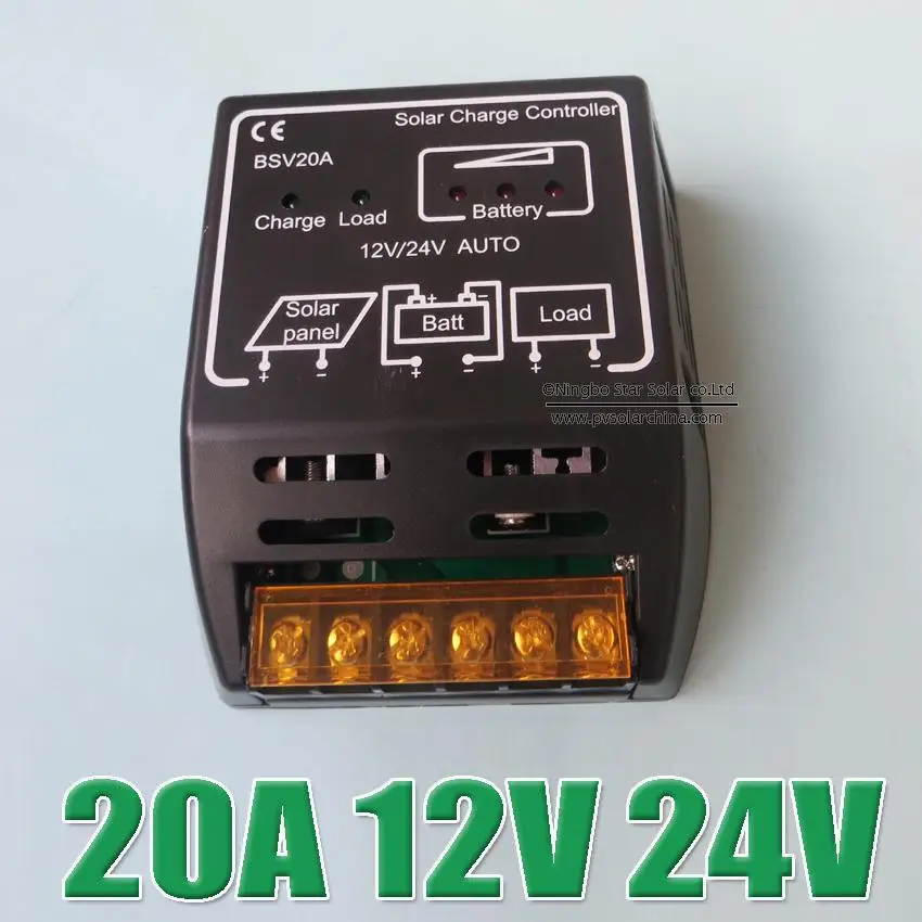 20A BSV20A 12В 24В интеллектуальная солнечная панель контроллер заряда батареи
