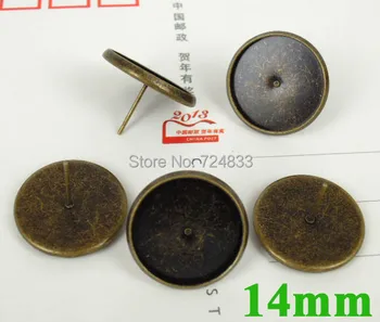 14mm Vintage Antique Bronze plated Blank Earrings post Base Round Bezel Tray Stud Earrings Settings Blank Diy Findings Wholesale
14mm Vintage Antique Bronze plated Blank Earrings post Base Round Bezel Tray Stud Earrings Settings Blank Diy Findings Wholesale