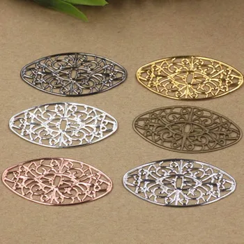 50x27mm Vintage Filigree Oval Flower Wraps Links Connectors European Charms Hair Clasp Bu Yao Accessories Findings Multi-Color
50x27mm Vintage Filigree Oval Flower Wraps Links Connectors European Charms Hair Clasp Bu Yao Accessories Findings Multi-Color