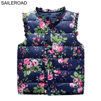 SAILEROAD 2-6Years Autumn Winter Sweet Floral Children's Girls Outerwear Jackets Cotton Warm Kids Vest For Girl Waistcoat
SAILEROAD 2-6Years Autumn Winter Sweet Floral Children's Girls Outerwear Jackets Cotton Warm Kids Vest For Girl Waistcoat