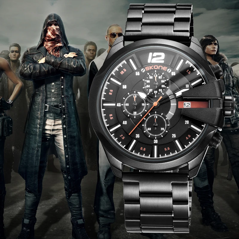 Real Sub Dial Function SKONE Fashion Leather Sports Quartz Watch Man Military Chronograph Wrist Watches Men Army Style 2020
Real Sub Dial Function SKONE Fashion Leather Sports Quartz Watch Man Military Chronograph Wrist Watches Men Army Style 2020
