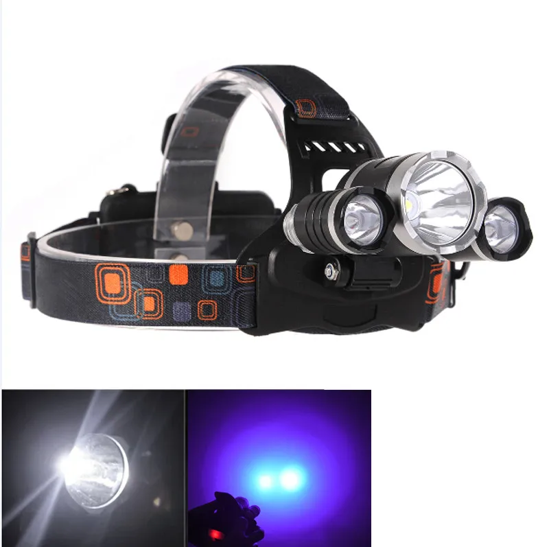 Super Bright Ultraviolet 5000 Lumen T6+2R5 UV LED Headlight 4Mode Headlamp Hunting lights for Camping Lamp (NO include Battery)
Super Bright Ultraviolet 5000 Lumen T6+2R5 UV LED Headlight 4Mode Headlamp Hunting lights for Camping Lamp (NO include Battery)