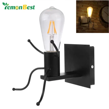 Indoor Decoration Vintage Creative Man Shape Wall Lamp Cute Light Sconce E27 Socket AC 85-240V Wall Light (no bulb included)
Indoor Decoration Vintage Creative Man Shape Wall Lamp Cute Light Sconce E27 Socket AC 85-240V Wall Light (no bulb included)