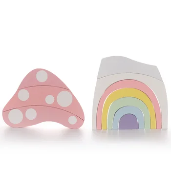 Cute Wooden Block Mushroom Rainbow Children Building Blocks Toys Baby Early Learning Educational Kids Model Building Toy
Cute Wooden Block Mushroom Rainbow Children Building Blocks Toys Baby Early Learning Educational Kids Model Building Toy