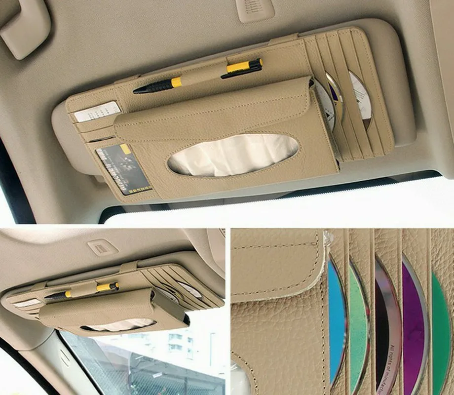 Multi-function Car Tissue Box Hanging Clip-up Type Car Sun Visor Tissue Box CD Clip Card Bag Car Interior Accessories
Multi-function Car Tissue Box Hanging Clip-up Type Car Sun Visor Tissue Box CD Clip Card Bag Car Interior Accessories