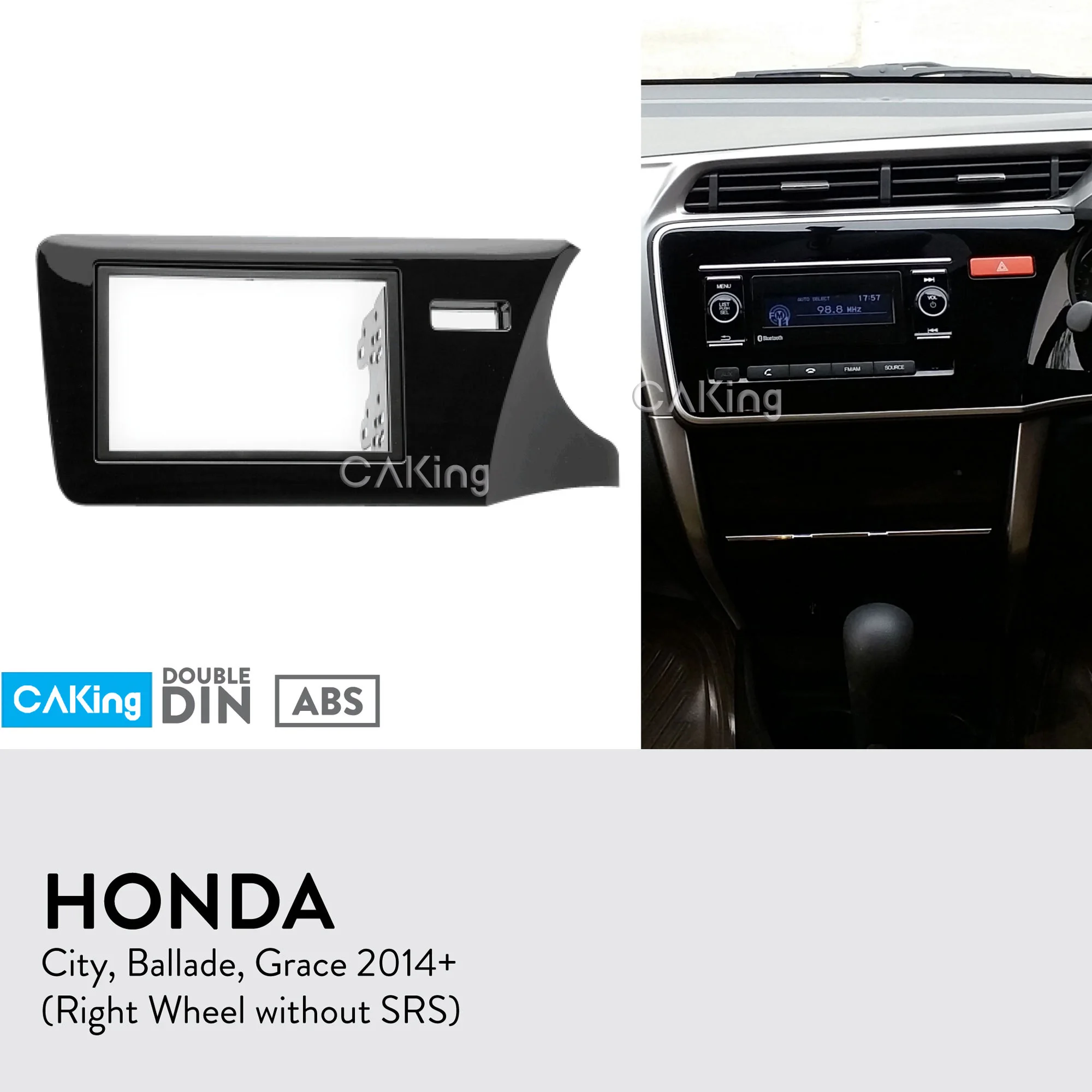Car Fascia Radio Panel for Honda Ballade,City,Grace 2014+ (Right wheel/without SRS) Dash Kit Facia Plate Bezel Adapter Trim
Car Fascia Radio Panel for Honda Ballade,City,Grace 2014+ (Right wheel/without SRS) Dash Kit Facia Plate Bezel Adapter Trim